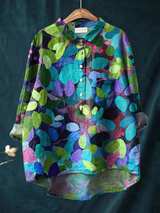 Women's Forest Art Print Long Sleeve Shirt