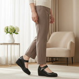 Women's Adjustable Strap Mid Heel Pump