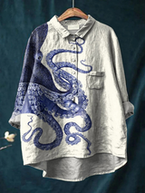 Women's Octopus Art Print Long Sleeve Shirt