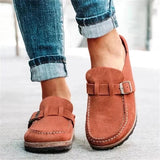 Suede Platform Comfort Slip-Ons