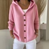 Women's Pink Soft Knit Open Cardigan