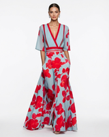 Floral Wrap Maxi Dress with Flowing Silhouette