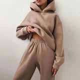 Women's Zip-Up Jacket and Jogger Sweatsuit Set for Fall