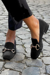 Black Horsebit Loafers