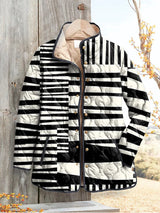Women's Abstract Print Quilted Jacket