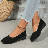 Women's Low Wedge Ballerina Flat