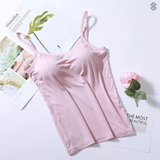 Women's 2-in-1 Camisole with Built-In Bra and Adjustable Straps
