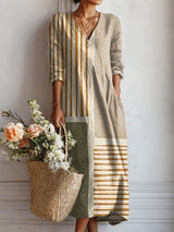 Women's Wrinkle-Free Pocket Midi Dress