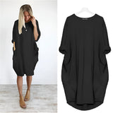 Elegant Pocket Day Dress