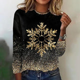Women's Sequin Snowflake Christmas Sweater