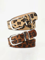 Women's 2-Piece Leopard Print Belt Set