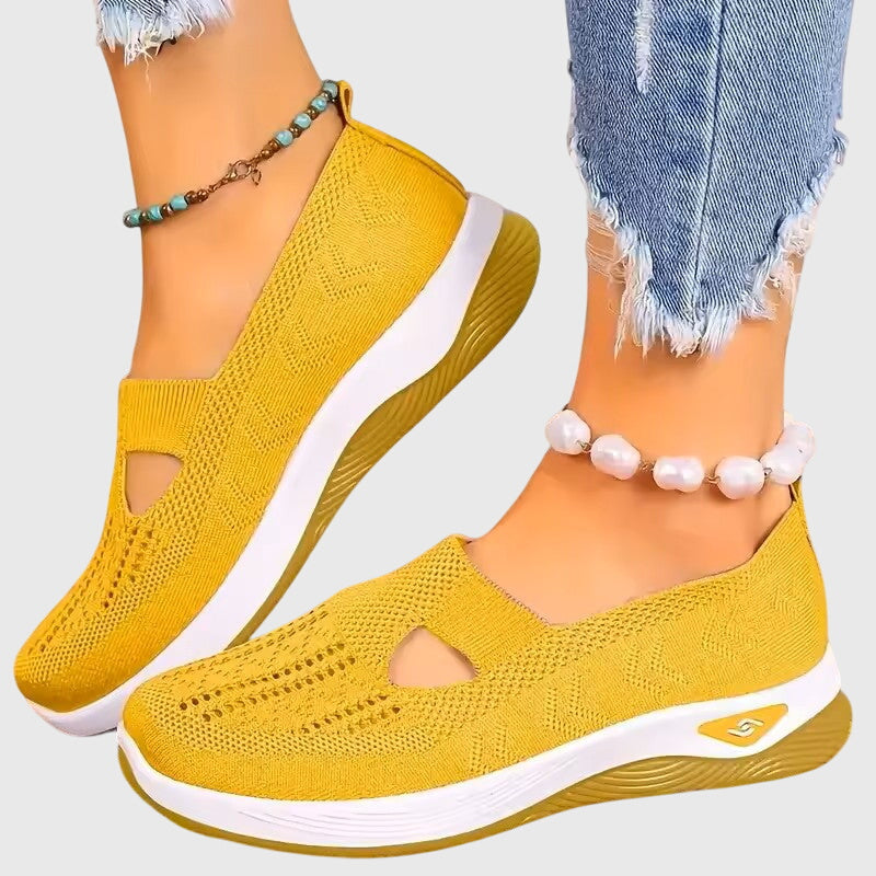 Emely Orthopedic Slip-On Shoes - Light Yellow