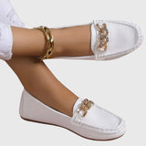Gold-Chain Comfort Loafers