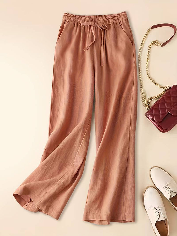 Relaxed Drawstring Linnen Pants