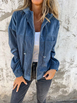 Women's Casual Zip-Front Hooded Jacket