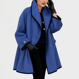 Women's Contrast Trim Tailored Trench Coat