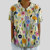 Women's Graphic Floral Print Blouse