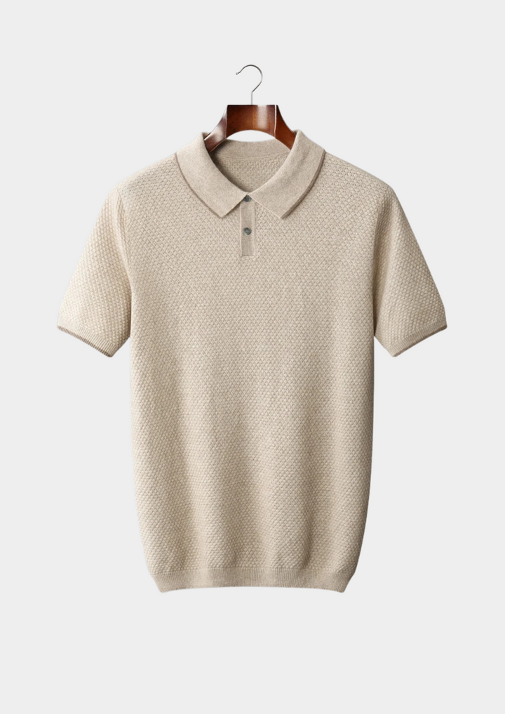 Two-Tone Cashmere Blend Polo