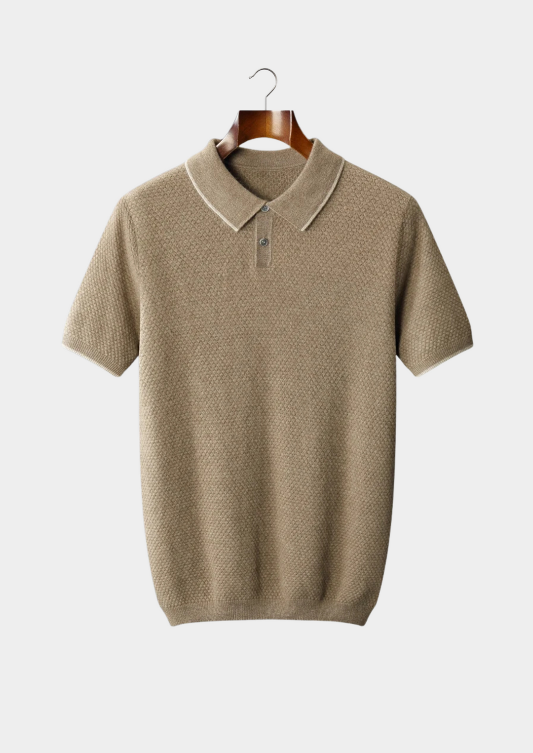 Two-Tone Cashmere Blend Polo