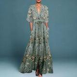 Elegant Floral Maxi Dress