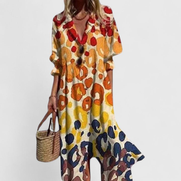 Elegant Boho Maxi Dress in yellow