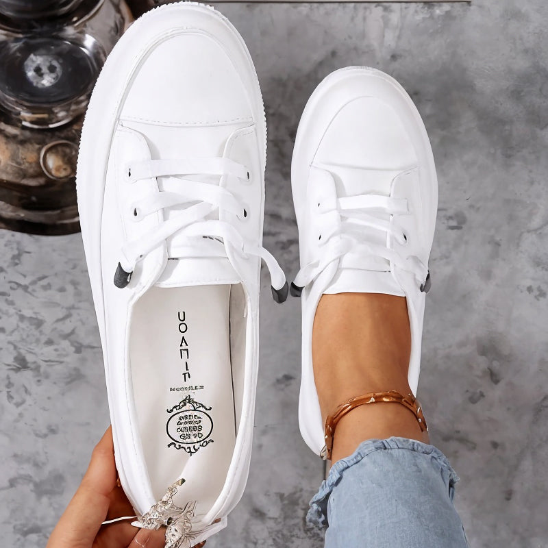 Cushioned Arch-Support Sneakers - White