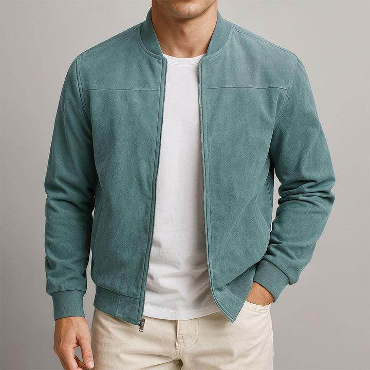 Modern Minimalist Zip Jacket - Blue
