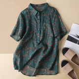 Floral Half-Placket Shirt