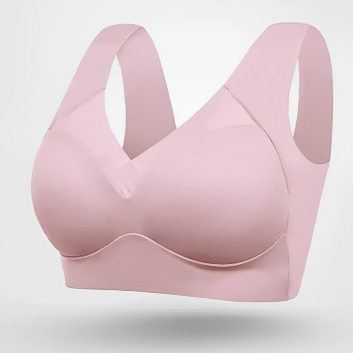 Women's seamless wireless push-up bra in pink