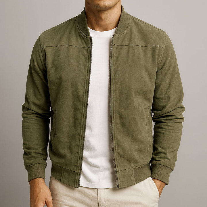 Modern Minimalist Zip Jacket - Green