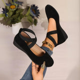 Women's Closed Toe Wedge Slip On Shoe