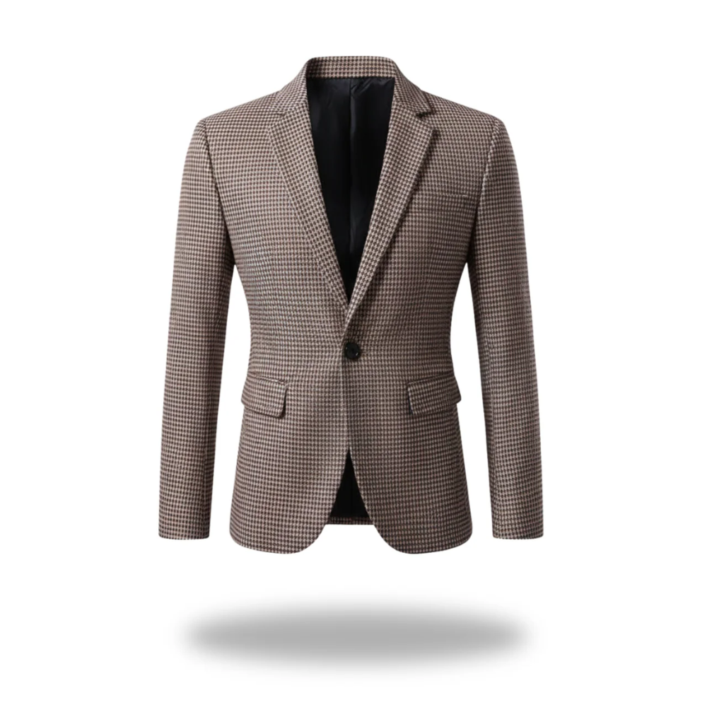 Khaki men's refined blazer