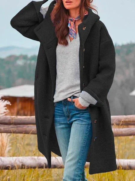 Women's plush fleece jacket black