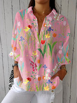 Women's Spring Garden Floral Blouse