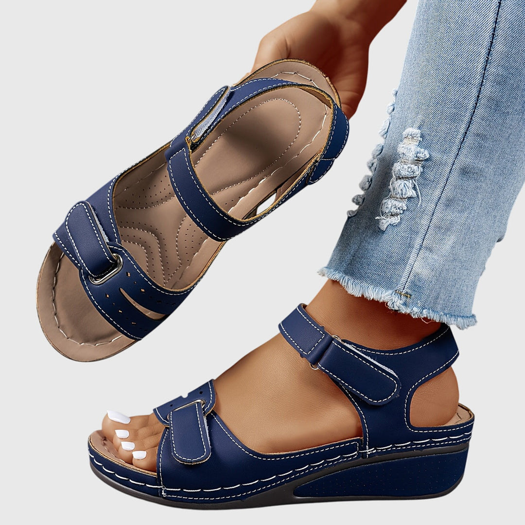 Orthopedic Cross-Strap Sandals - Blue