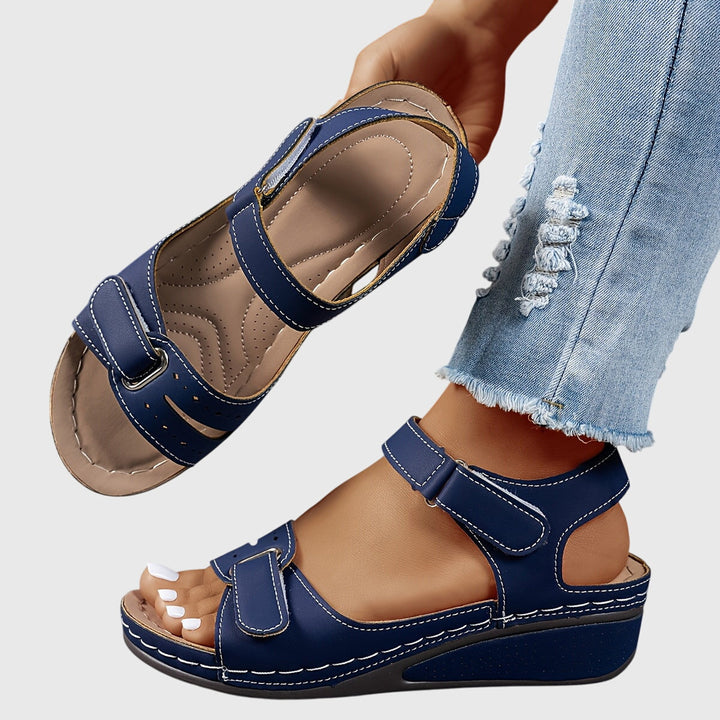 Orthopedic Cross-Strap Sandals - Blue