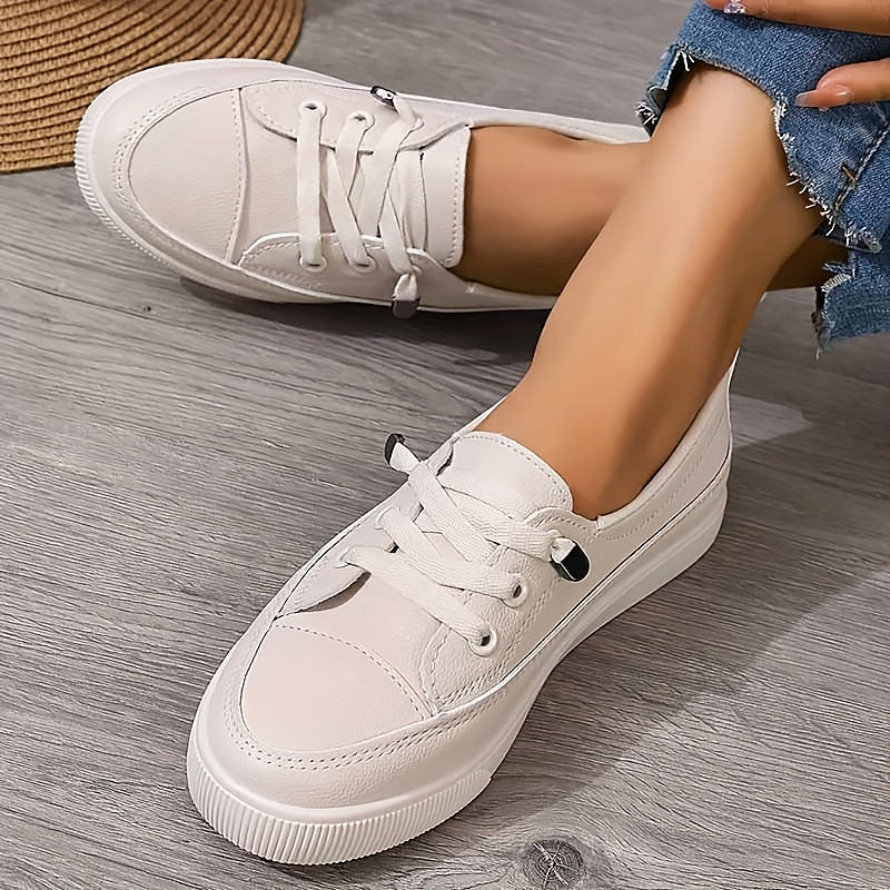 Cushioned Arch-Support Sneakers - Beige