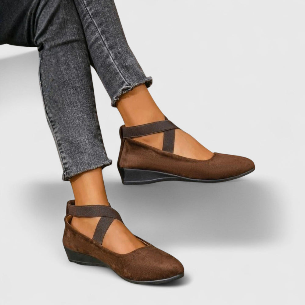 Jynna Orthopedic Slip-On Shoes - Brown
