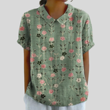 Women's Vertical Floral Print Blouse