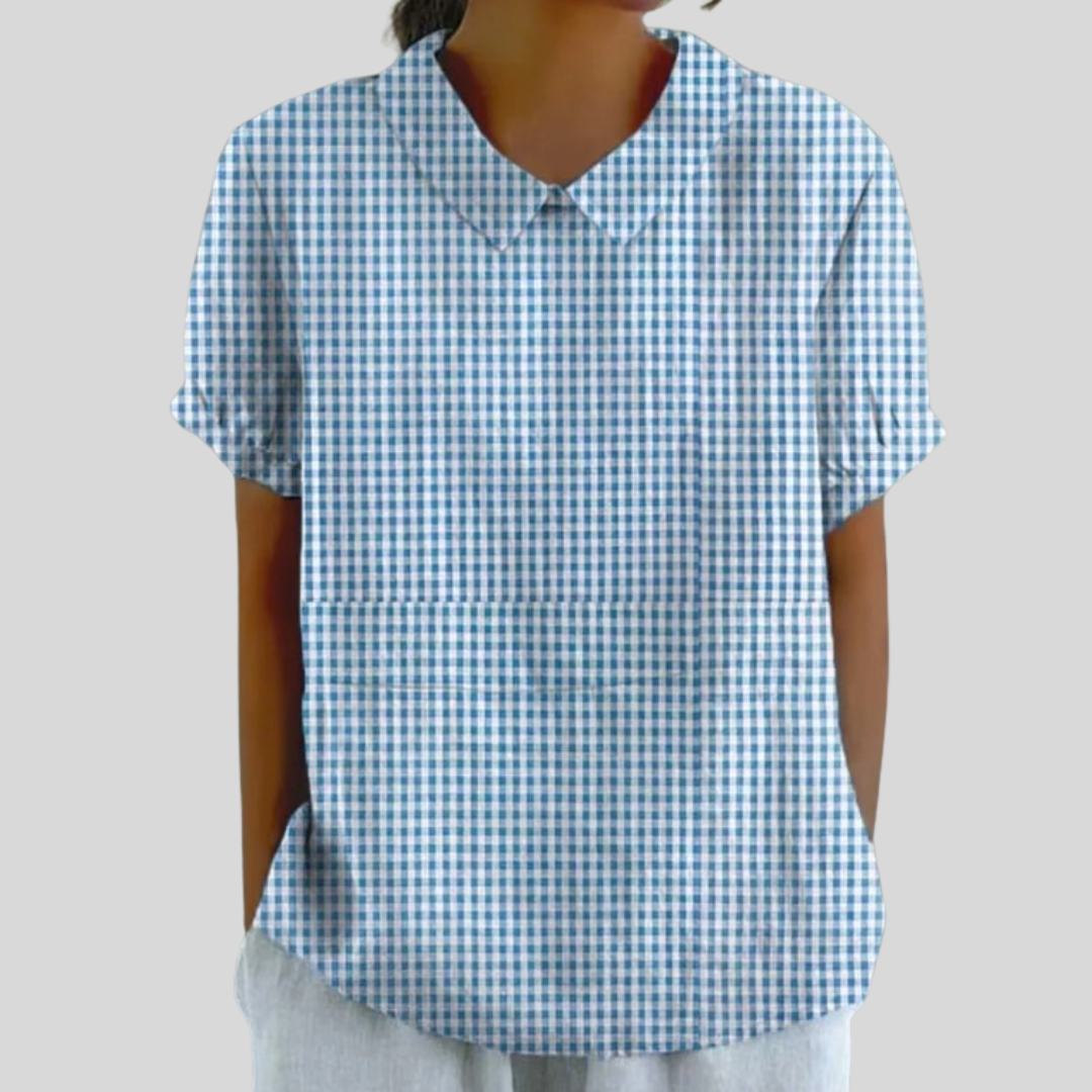 Women's Checkered Print Blouse