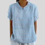 Women's Checkered Print Blouse