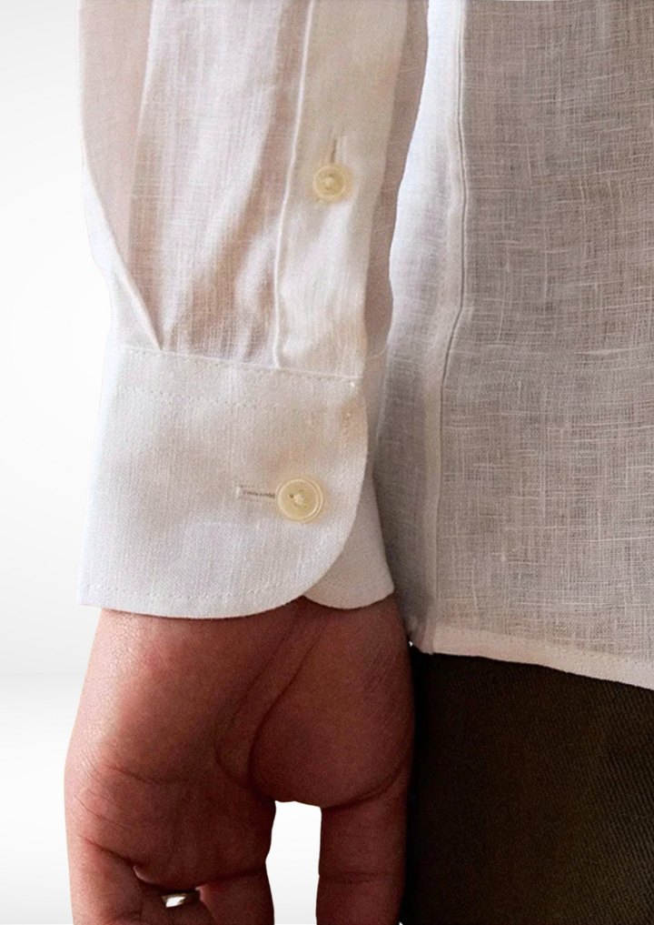White Portofino Coastal Linen Shirt