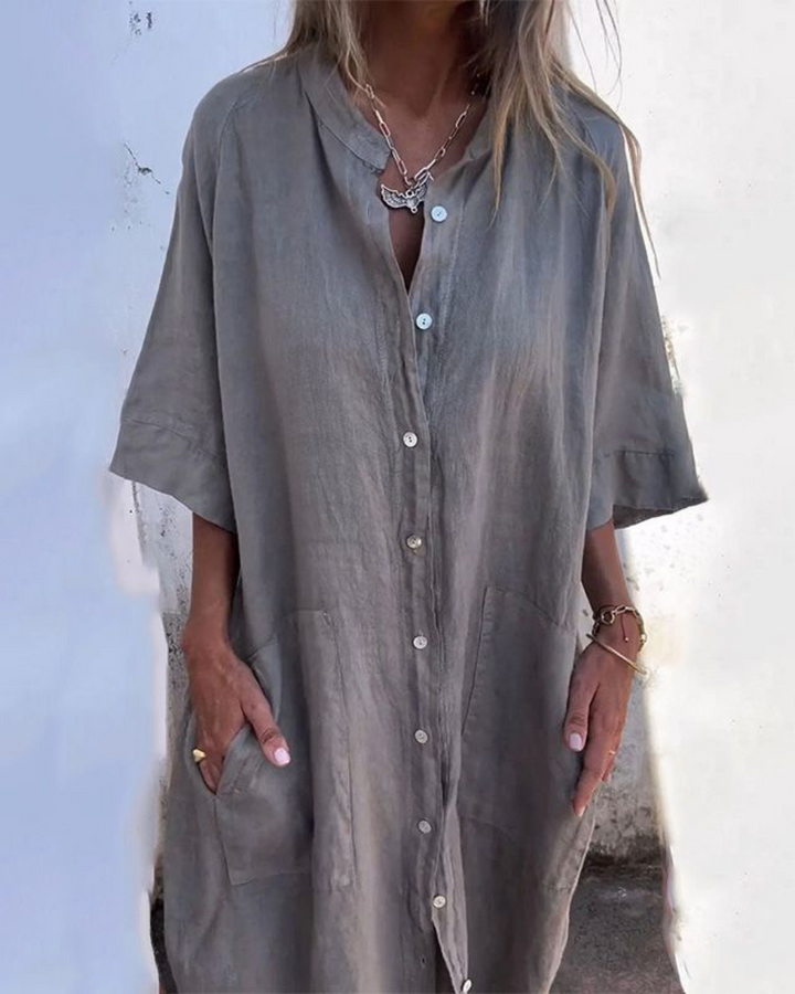 Boho shirt dress in grey