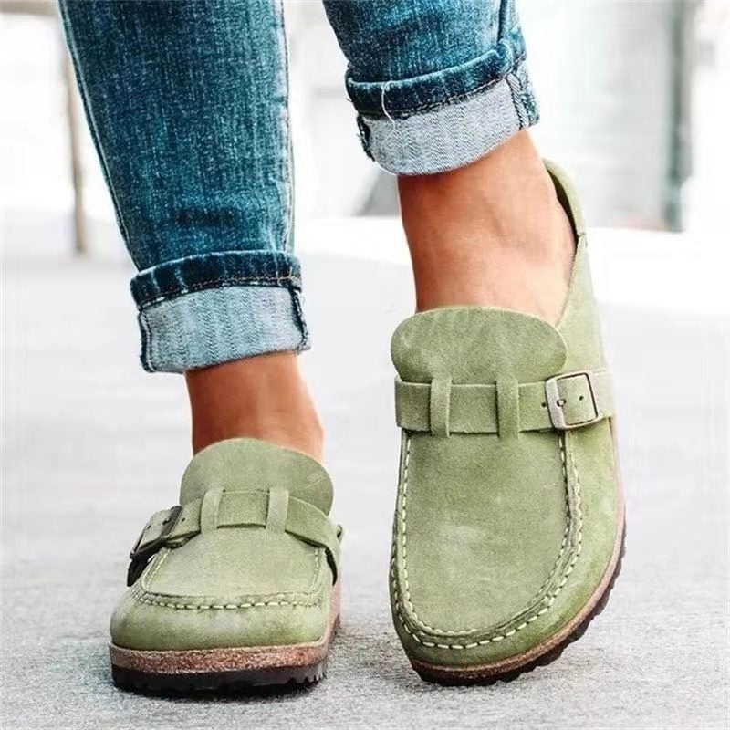 Lorvine Orthopedic Platform Slip-Ons - Green