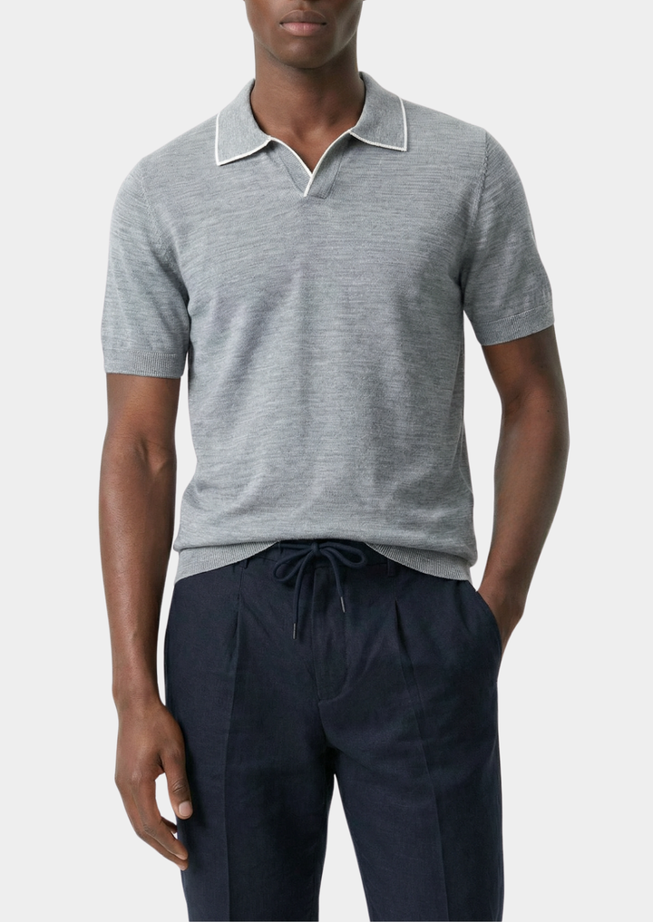 Ellis Lightweight Worsted Wool Polo