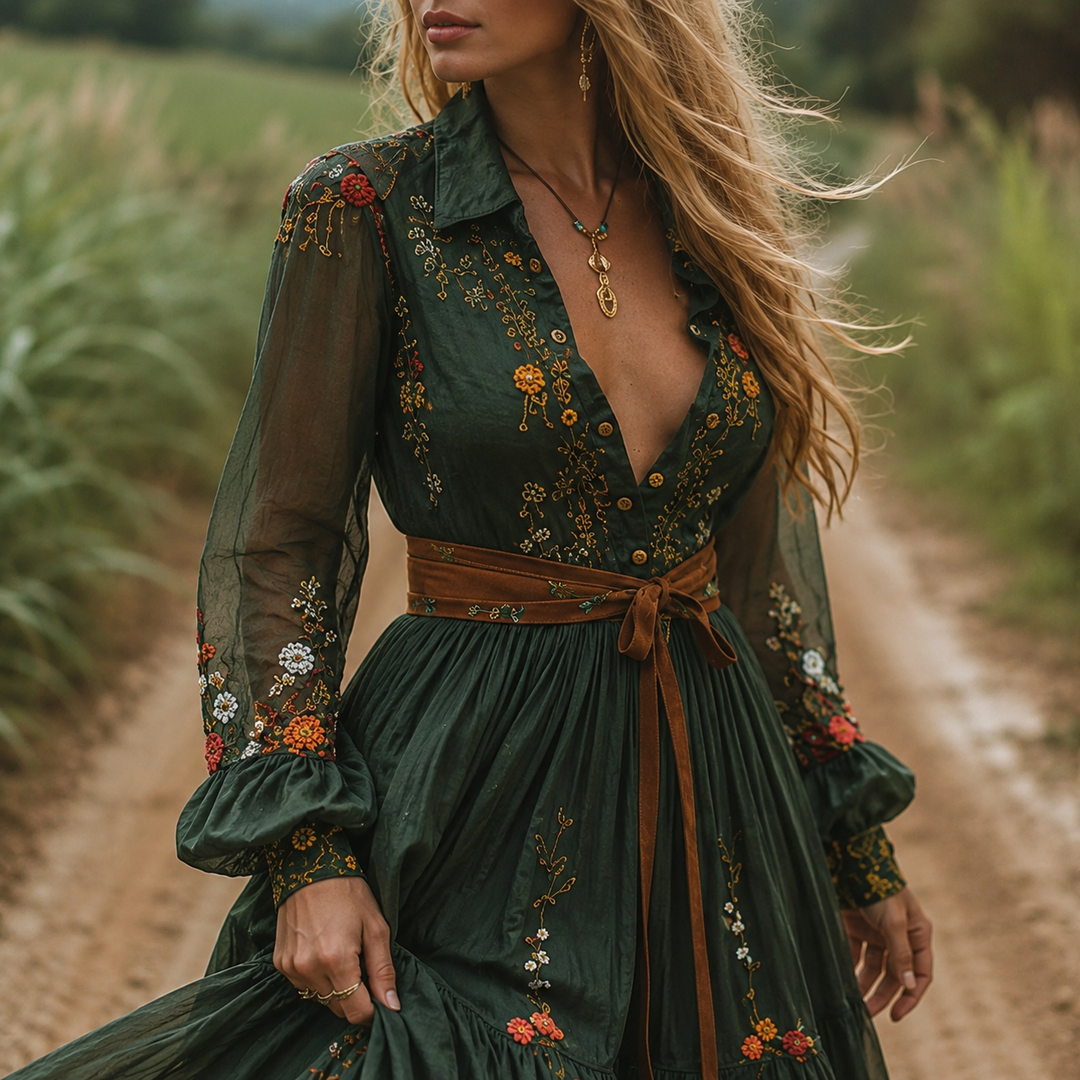Bohemian Floral Maxi Dress