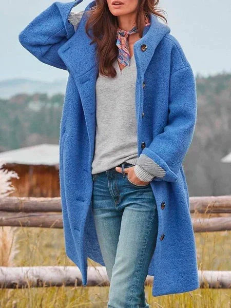 Women's plush fleece jacket blue