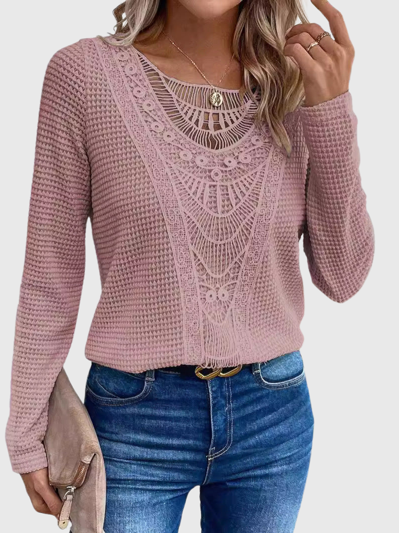 Women's Pink Boho Blouse
