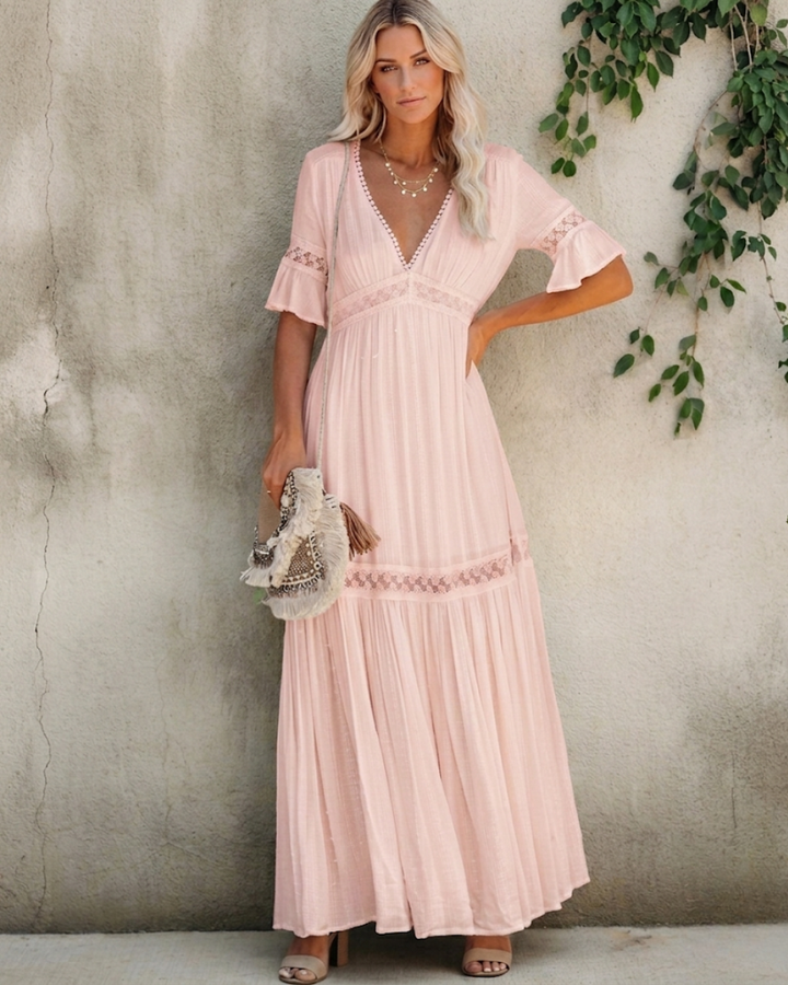 Boho V-Neck Maxi Dress
