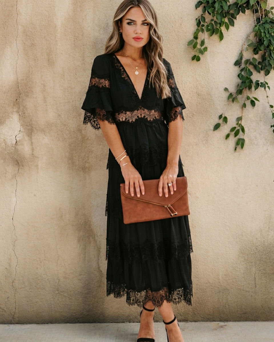 Boho V-Neck Maxi Dress
